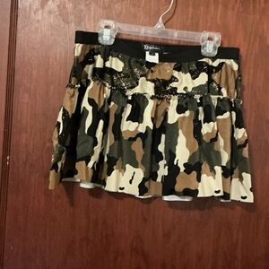 Athletic Camouflage Mini Skirt
